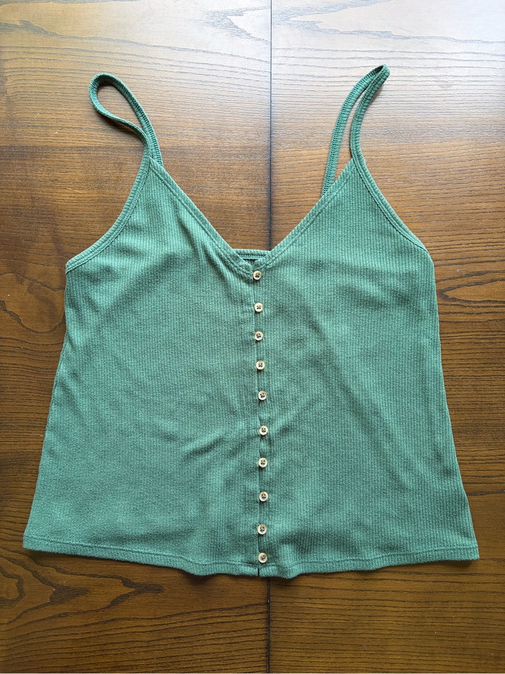 American Eagle Green Button-up Cami